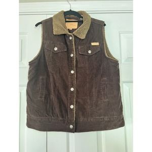 Powder River Outfitters by Pandandle Slim brown corduroy vest size large